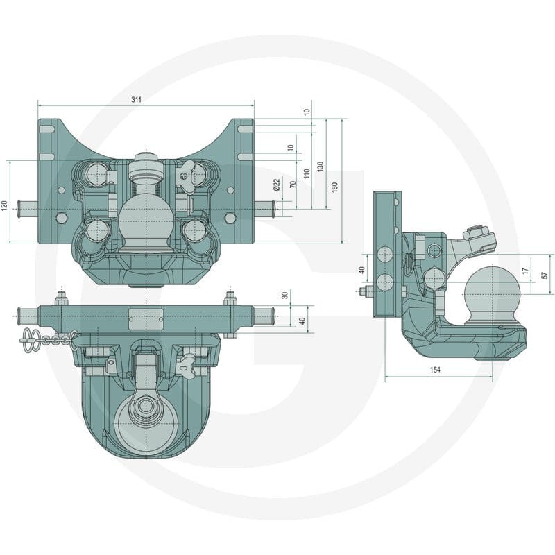 Scharmüller Zaczep automatyczny 77703631144 - Sklep PoltechParts