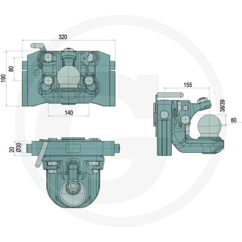 Scharmüller Zaczep automatyczny 77703632046 - Sklep PoltechParts