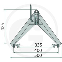 GRANIT Trójkąt zaczepowy ciągnika 77875515 - Sklep PoltechParts