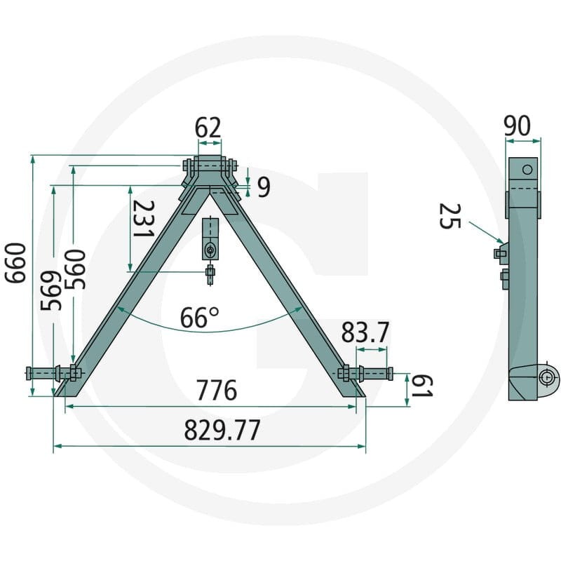 GRANIT Trójkąt zaczepowy „TUZ” 778755135 - Sklep PoltechParts