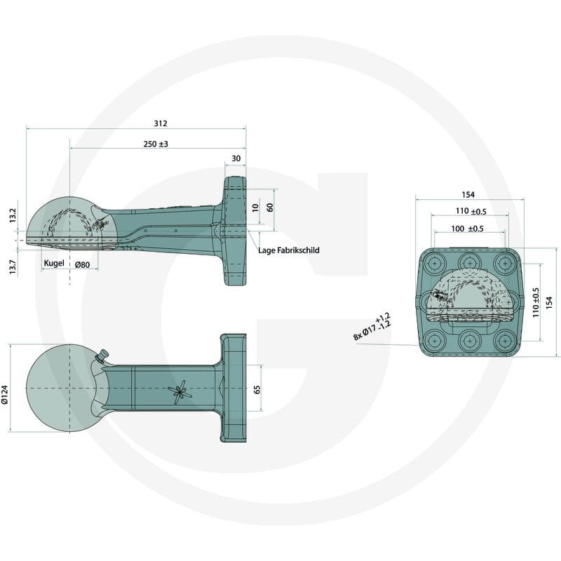 Scharmüller Ucho zaczepu 777006529700 - Sklep PoltechParts