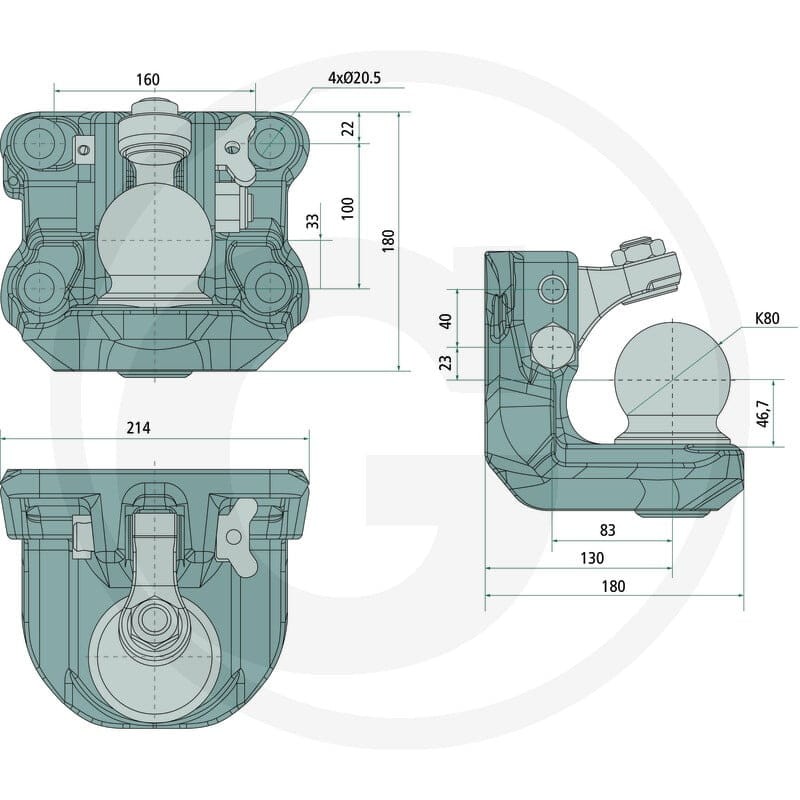 Scharmüller Zaczep kulowy 77700670081 - Sklep PoltechParts