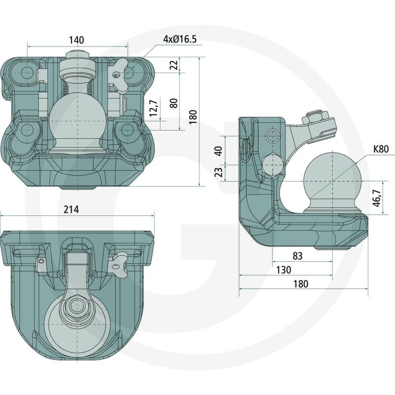 Scharmüller Zaczep kulowy 77700670052 - Sklep PoltechParts