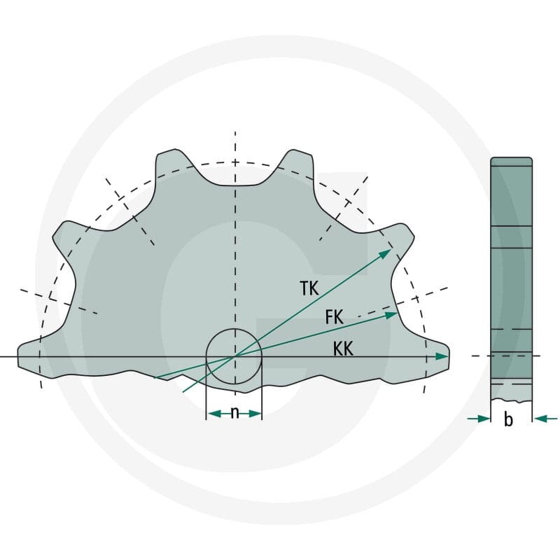 Rübig Koło łańcuchowe 75507413500 - Sklep PoltechParts