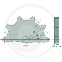 Rübig Koło łańcuchowe 75507413500 - Sklep PoltechParts
