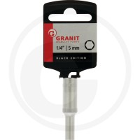 GRANIT BLACK EDITION 1/4" Nasadka sześciokątna, długa, 5 mm 7301067 - Sklep PoltechParts
