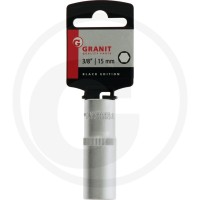 GRANIT BLACK EDITION 3/8" Nasadka sześciokątna, długa, 15 mm 7301127 - Sklep PoltechParts
