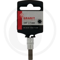 GRANIT BLACK EDITION 1/4" Bit - nasadka z gniazdem sześciokątnym, 7 mm 7301077 - Sklep PoltechParts