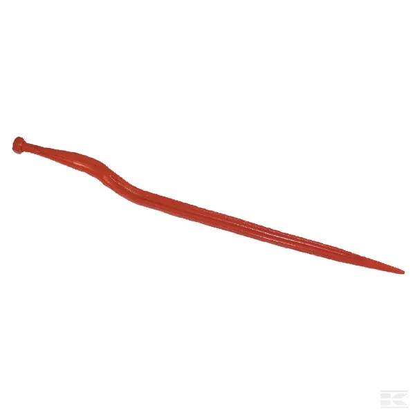 Ząb ładowacza, wygięty: 58 mm profil podwójne T 36x820 mm końcówka szpiczasta z nakrętką M20x1.5 czerwony SHW