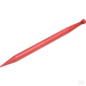 Ząb ładowacza, prosty, profil okrągły 50x820 mm końcówka szpiczasta z nakrętką M28x1.5 czerwony SHW