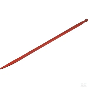 Ząb ładowacza, prosty, profil kwadratowy 44x1400 mm końcówka płaska z nakrętką M30x2 czerwony Kverneland