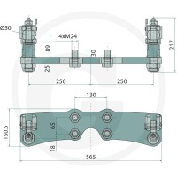 Sauermann Układ kierowania kół tylnych 71112002 - Sklep PoltechParts