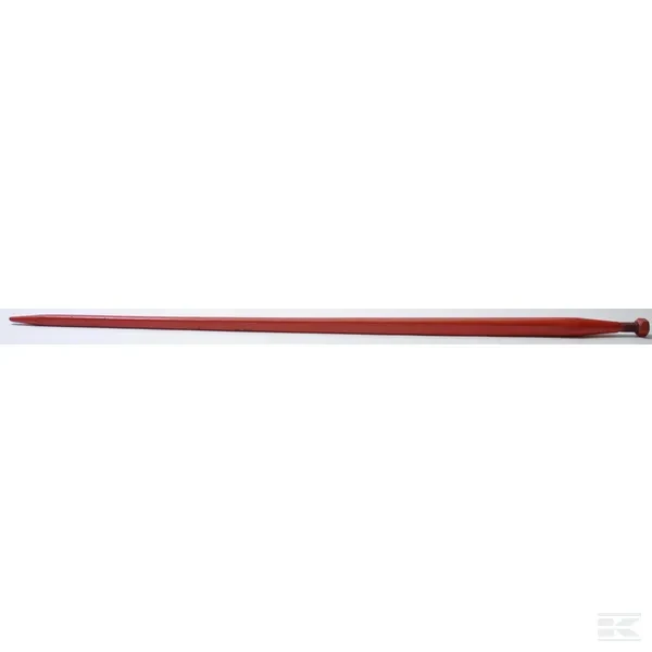 Ząb ładowacza, prosty, profil kwadratowy 36x1250 mm końcówka szpiczasta z nakrętką M20x1.5 czerwony Kverneland