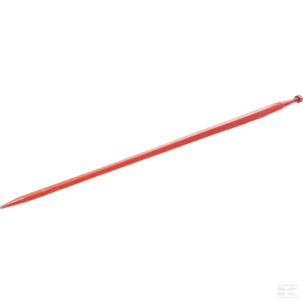 Ząb ładowacza, prosty, profil kwadratowy 36x1400 mm końcówka szpiczasta z nakrętką M20x1.5 czerwony Kverneland
