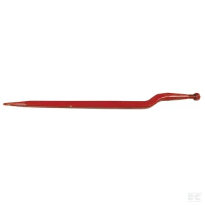 Ząb ładowacza, wygięty: 56 mm profil kwadratowy 36x820 mm końcówka szpiczasta z nakrętką M20x1.5 czerwony Kverneland