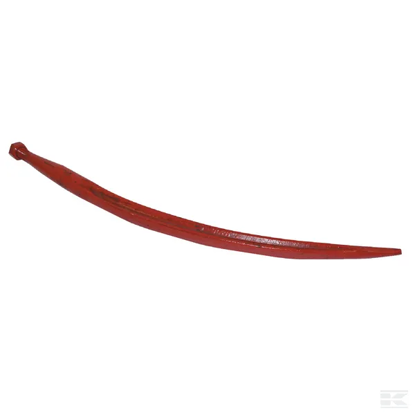 Ząb ładowacza, wygięty zamykający, profil podwójne T 36x760 mm końcówka szpiczasta z nakrętką M22x1.5 czerwony SHW