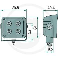 GRANIT Reflektor roboczy LED 7070010027 - Sklep PoltechParts