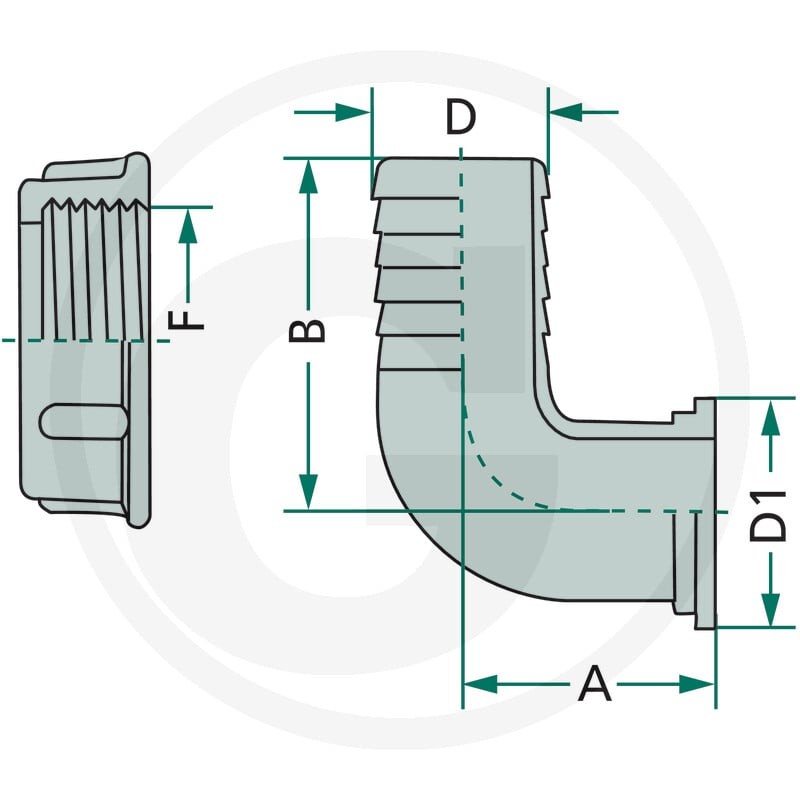 ARAG Przyłącze węża 90° 670115210 - Sklep PoltechParts