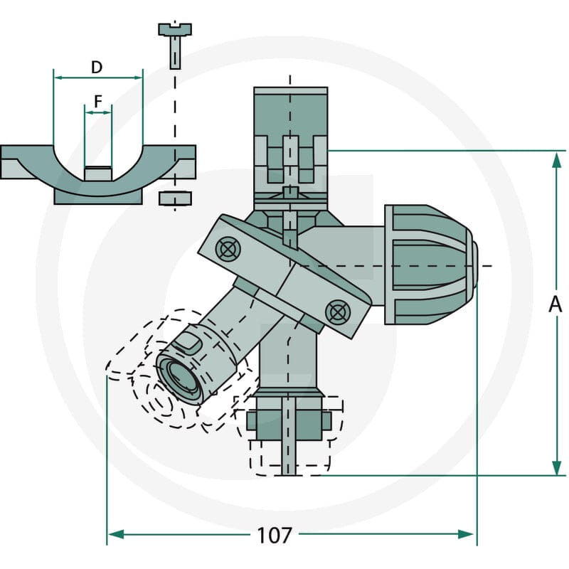 ARAG Potrójny uchwyt rozpylacza 6704012747 - Sklep PoltechParts