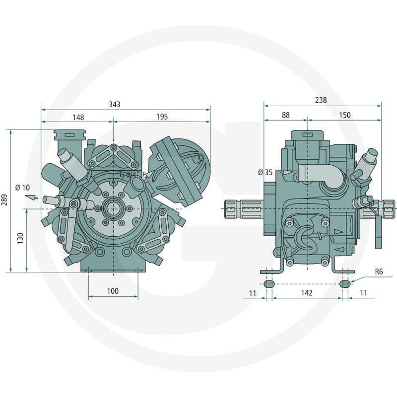 Comet Pompa membranowo-tłokowa APS 71 6706092002000 - Sklep PoltechParts