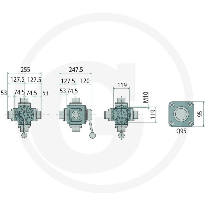 POLMAC Zawór kurkowy 5-drożny 670VTDC0600 - Sklep PoltechParts