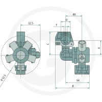 ARAG Potrójny uchwyt rozpylacza 6704064257 - Sklep PoltechParts