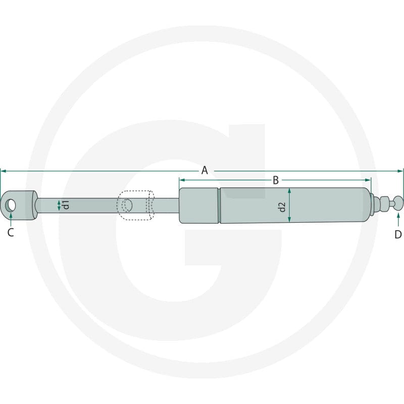 Stabilus Siłownik gazowy 65417092 - Sklep PoltechParts