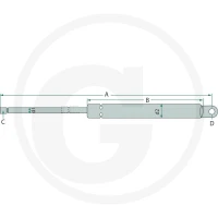 GRANIT Siłownik gazowy GRANIT 65498108 - Sklep PoltechParts
