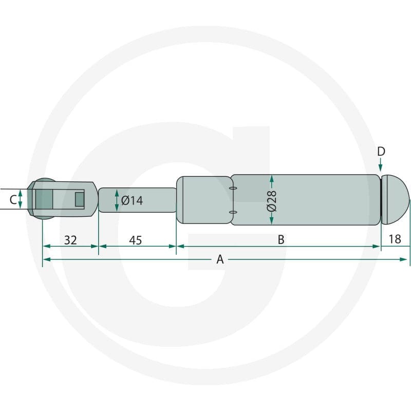 GRANIT Siłownik gazowy 65499076 - Sklep PoltechParts