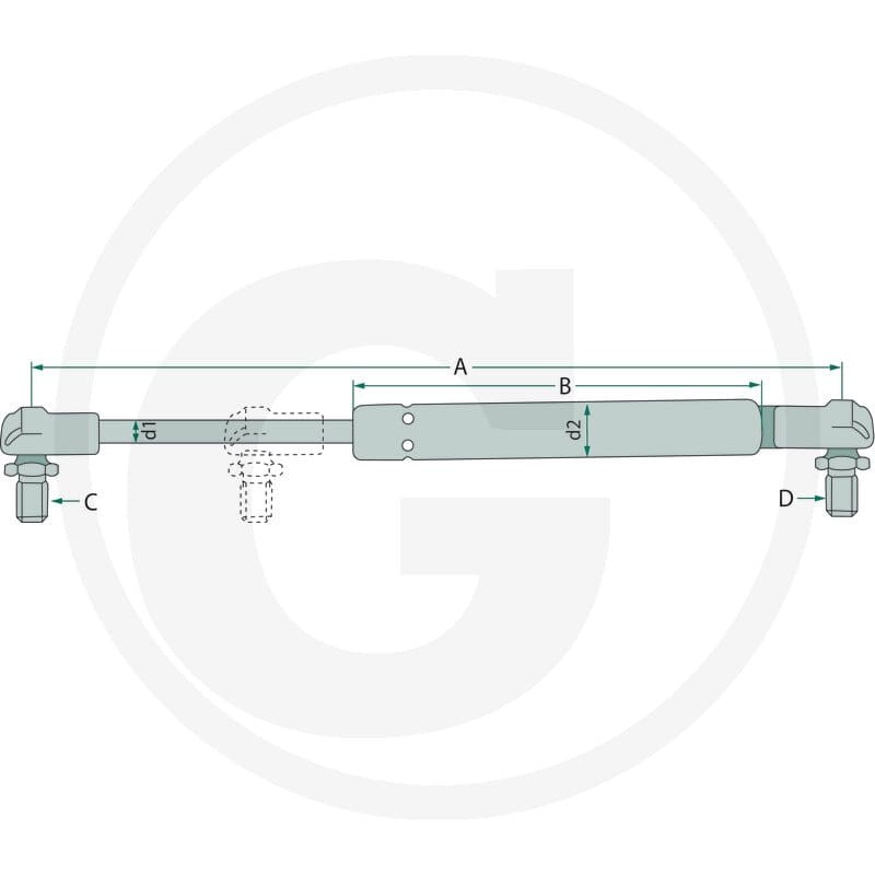 Stabilus Siłownik gazowy 6549708422 - Sklep PoltechParts