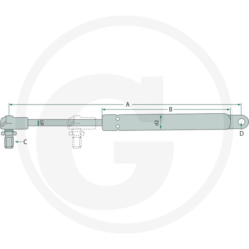 Stabilus Siłownik gazowy 65412024 - Sklep PoltechParts