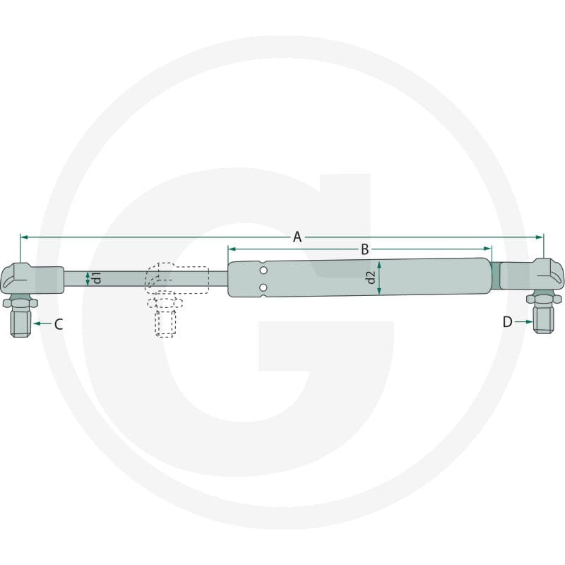 Stabilus Siłownik gazowy 65415003 - Sklep PoltechParts