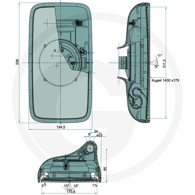 GRANIT Lusterko 65406321 - Sklep PoltechParts