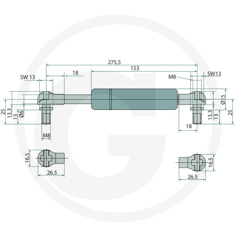 Stabilus Przepustnica ciśnienia gazu 6549707720 - Sklep PoltechParts