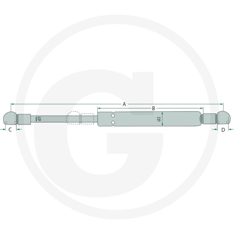 Stabilus Siłownik gazowy 6549711323 - Sklep PoltechParts