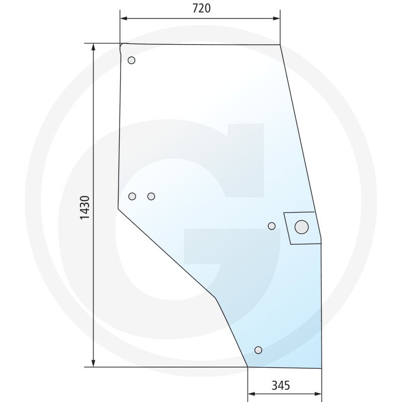GRANIT Szyba drzwi 650S4969A1