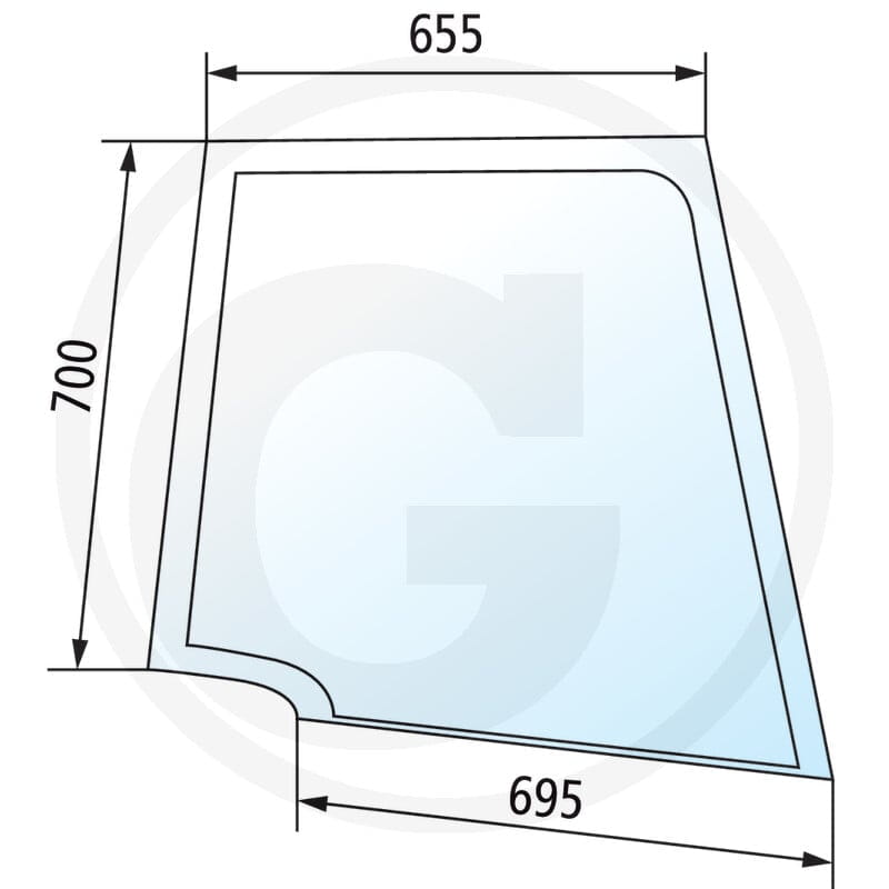 GRANIT Szyba drzwi 650S92898