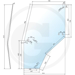 GRANIT Szyba drzwi 650S4950A1