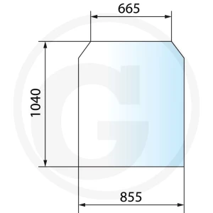 GRANIT Szyba przednia 65011141