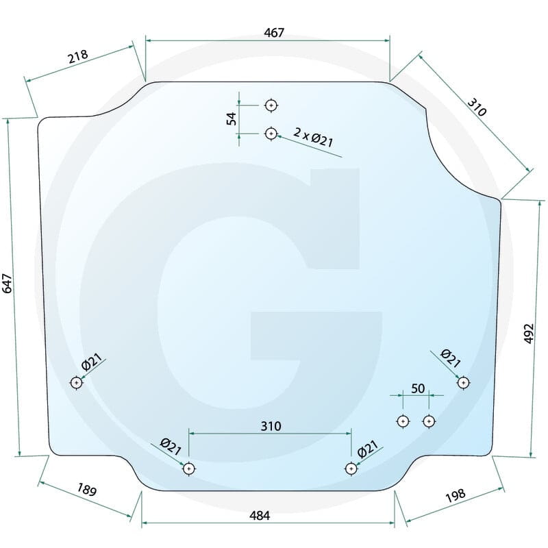 GRANIT Rear window 65002140
