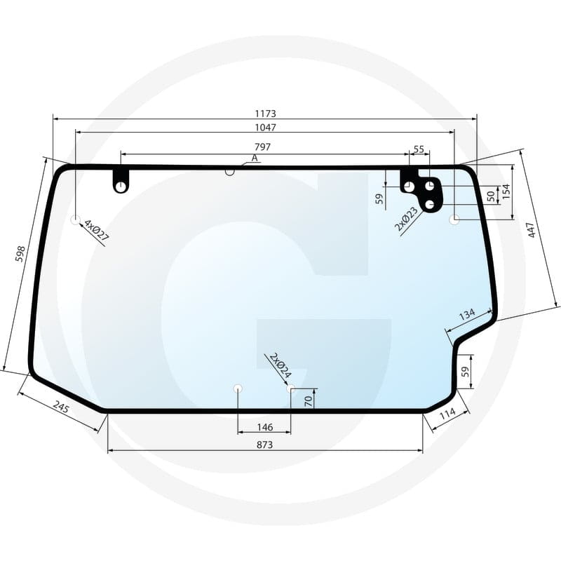 GRANIT Szyba tylna 65004069