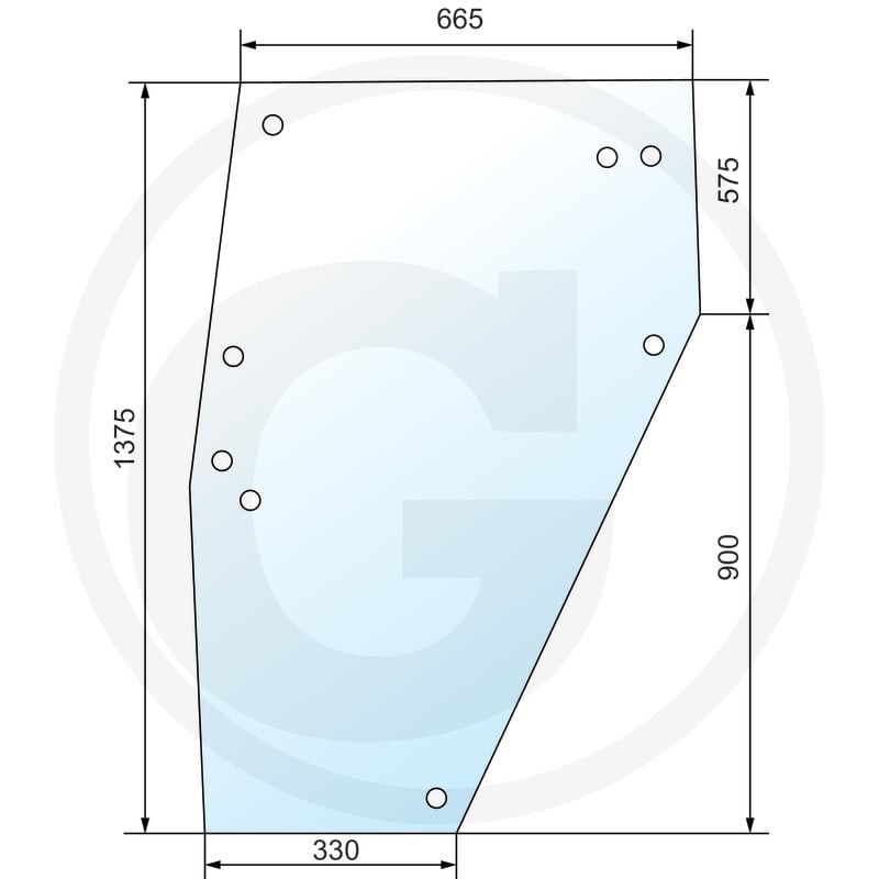 GRANIT Szyba drzwi 650S347342