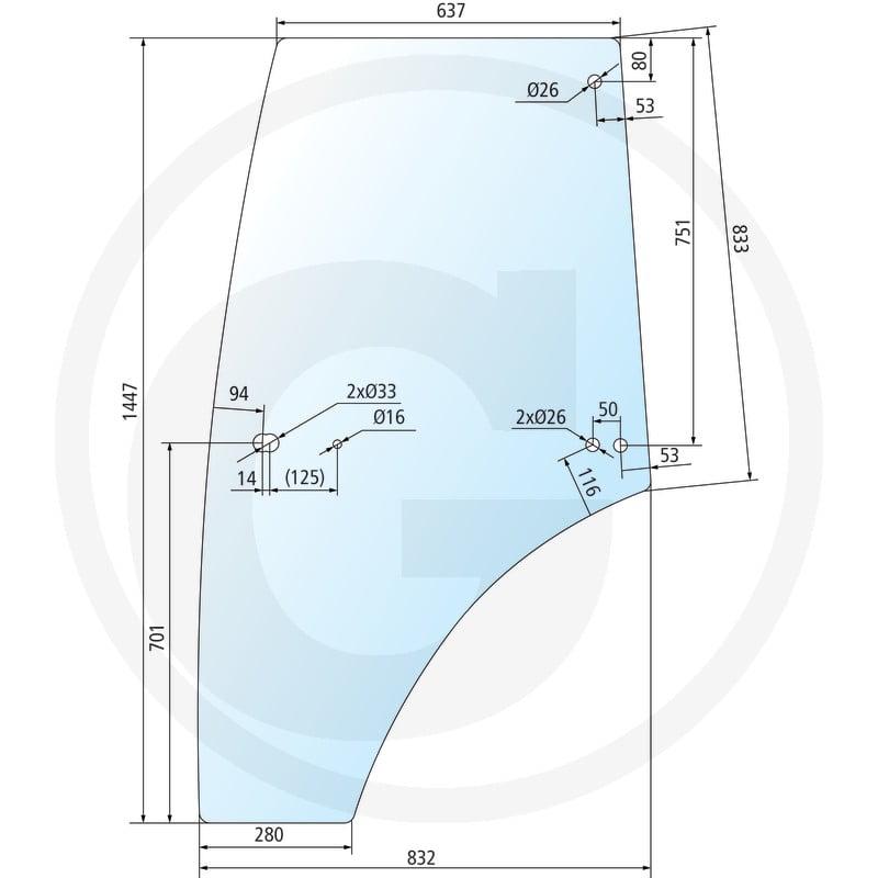 GRANIT Szyba drzwi 65015058