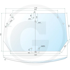 GRANIT Szyba tylna 65004092