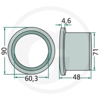 GRANIT Łożysko ślizgowe z kołnierzem 647121897F - Sklep PoltechParts