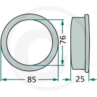 GRANIT Łożysko ślizgowe z kołnierzem 64706228342F - Sklep PoltechParts