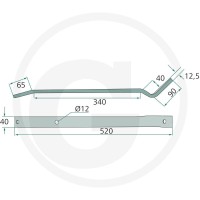 GRANIT Ramię zgarniające 64716607972.86F - Sklep PoltechParts