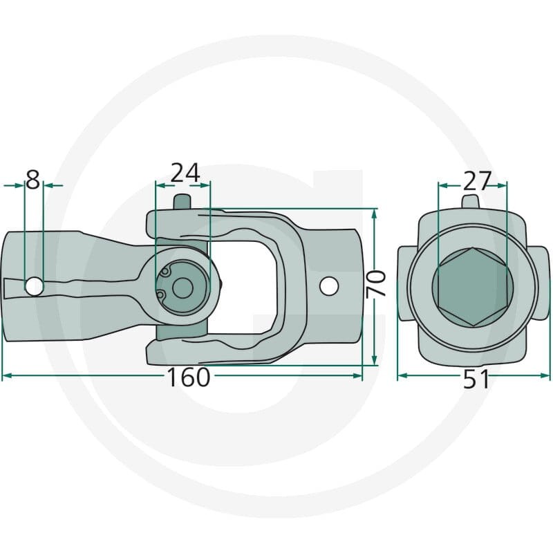 GRANIT Przegub krzyżowy 647150952F - Sklep PoltechParts