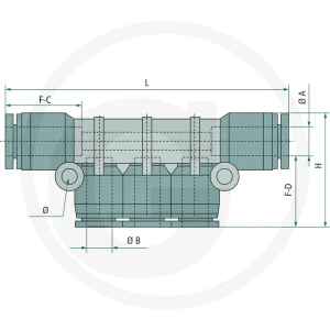 GRANIT B-VTL-2x8-3x6-KU Rozdzielacz - przyłącze 60603901505
