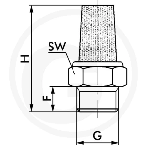 GRANIT J-SD2-1/8-SB-B Tłumik 60615019055